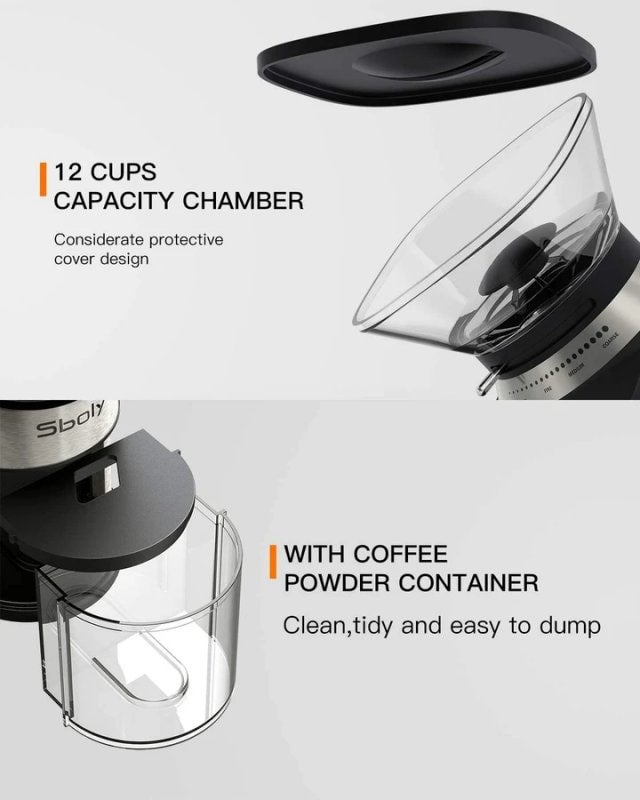 Sboly Conical Burr Coffee Grinder 19 Grind Settings Bistro Culinary Market