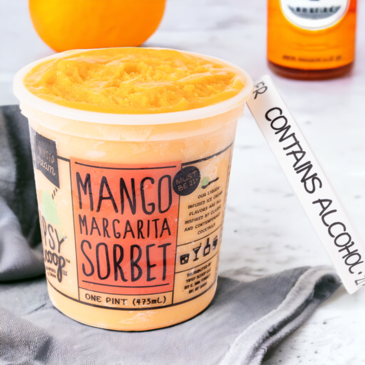 Tipsy Scoop - Mango Margarita Sorbet